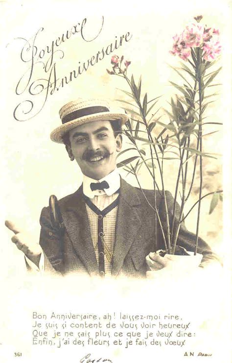 Joyeux Anniversaire Gaston Carte Postale Ancienne Et Vue D Hier Et