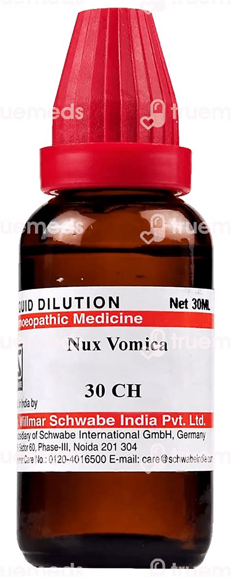 Dr Willmar Schwabe India Nux Vomica Ch Dilution Ml Uses Side