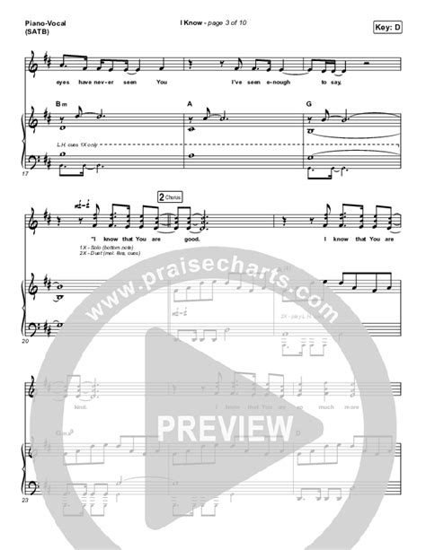 I Know Sheet Music Pdf Big Daddy Weave Praisecharts