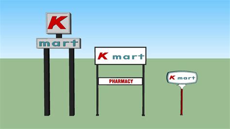 Kmart Pylon Signs Original Logo 3d Warehouse