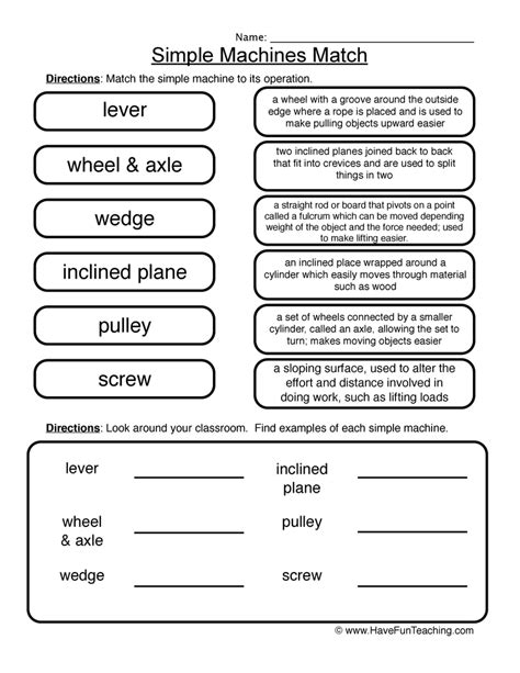 Simple Machines Activities Simple Machines Have Fun Teaching