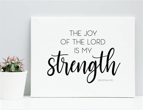 The JOY of the LORD is My STRENGTH Bible Verse Print Gift for - Etsy