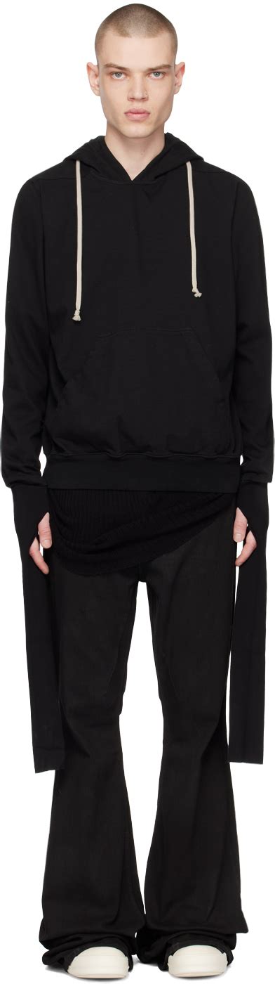 Pull Capuche Gauntlet Granbury Noir Rick Owens Drkshdw En Solde