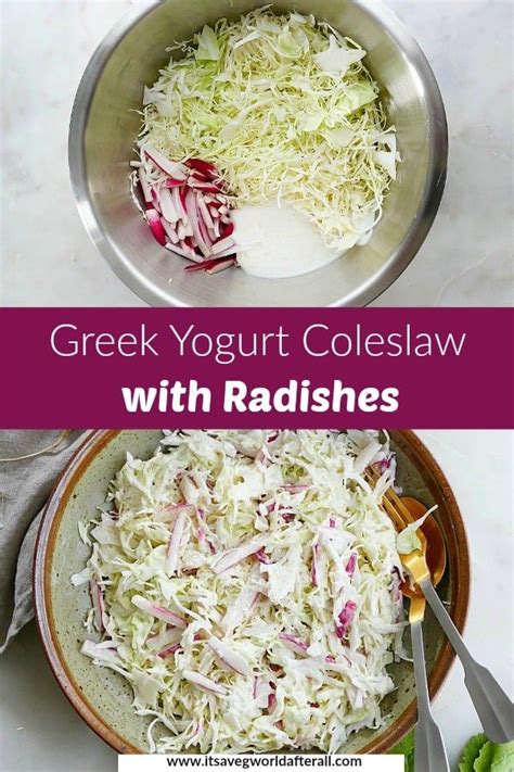 Greek Yogurt Coleslaw With Radishes Recipe Healthy Coleslaw Recipes