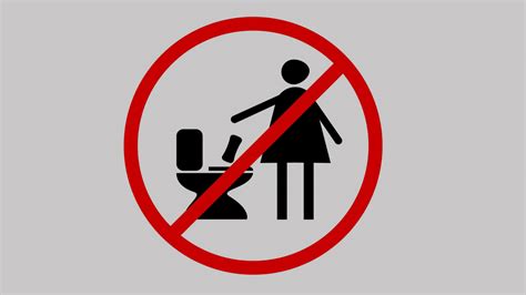 Sanitary Napkin Disposal Sign