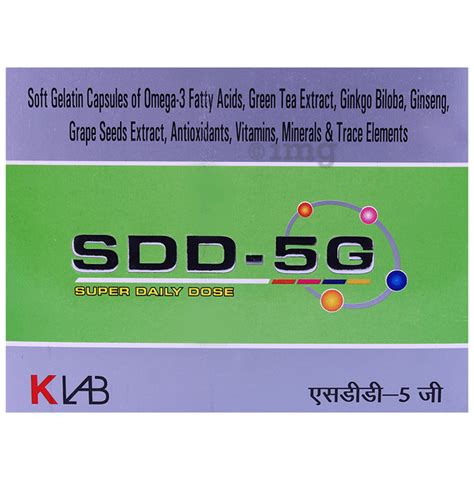 SDD 5G Omega 3 Fish Oil Softgel Capsule: Buy strip of 10.0 soft gelatin ...