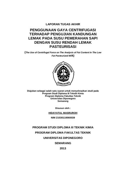 Pdf Penggunaan Gaya Centrifugasi Terhadap Pengujian Kandungan