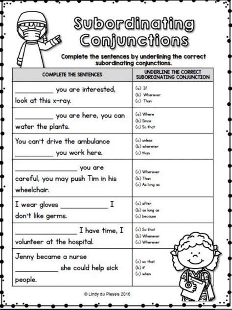 Subordinating Conjunction Worksheet 1 Online Exercise For Live Worksheets