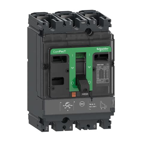 Circuit Breaker ComPacT NSX100H 70kA 415VAC 3 Poles TMD Trip Unit