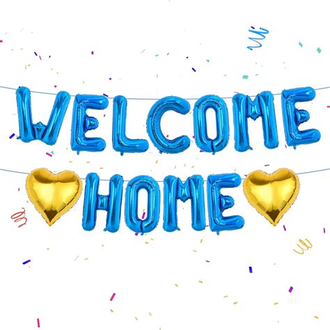 Welcome Home Banner Blue Welcome Home Decorations 13 Pieces Welcome Home Balloons