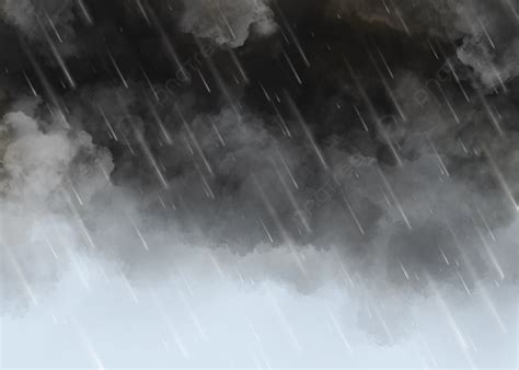 Rainy Day Black Cloud Watercolor Background Watercolor Rain Black