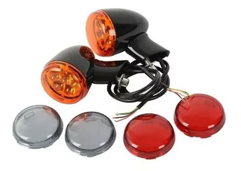 Par Direccionales Para Hd Sportster Xl Led Negro