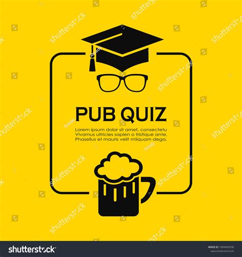 Pub Quiz Poster Design Isolated On Stock Vector (Royalty Free) 1904942938