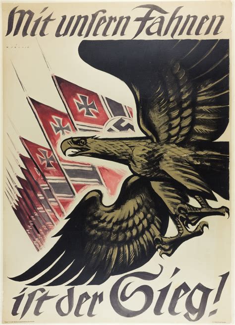 Lot Third Reich Propaganda Poster By Mjolnir