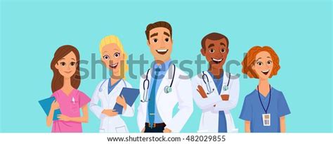 Group Doctors Nurses Medical Staff People Stock Vector Royalty Free