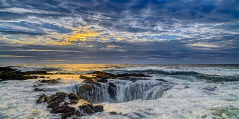 Thors Well Sunset Cape Perpetua Oregon Coast Fine Art Print Photos By