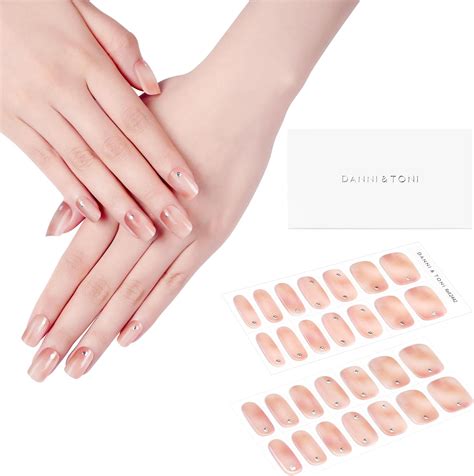 Amazon DANNI TONI Semi Cured Gel Nail Strips Coral Lady Luck