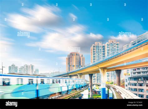 Chongqing City Light Rail Stock Photo Alamy