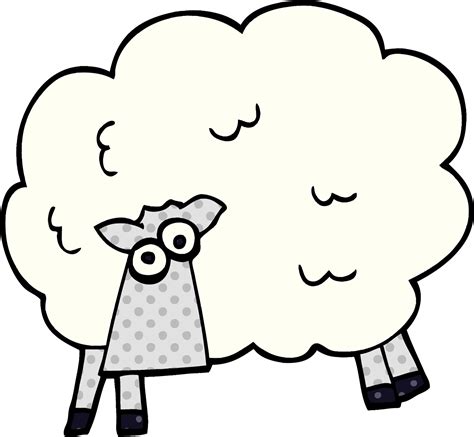 cartoon doodle funny sheep 12144324 Vector Art at Vecteezy