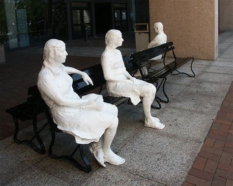 George Segal Three Figures On Four Benches Cuyahoga County Justice