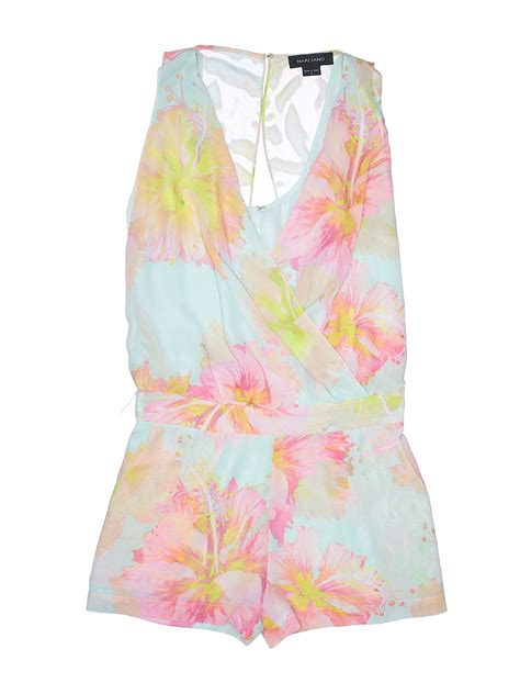 Marciano 100 Polyester Floral Light Blue Romper Size 0 77 Off Thredup