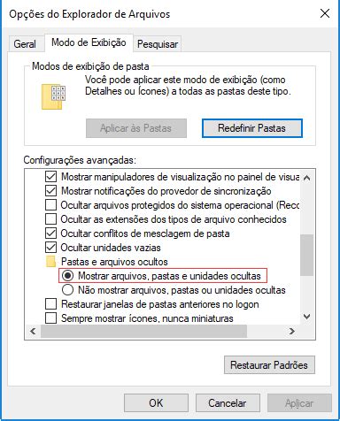 Como Mostrar Arquivos Ocultos No Pen Drive Exibir Arquivos Ocultos