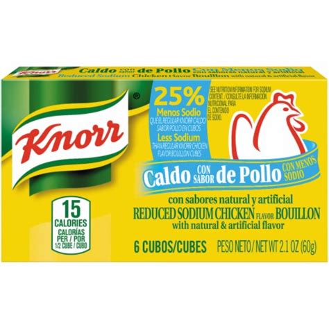 Knorr Reduced Sodium Chicken Flavor Bouillon Cubes 6 Count, 2.1 oz - Kroger