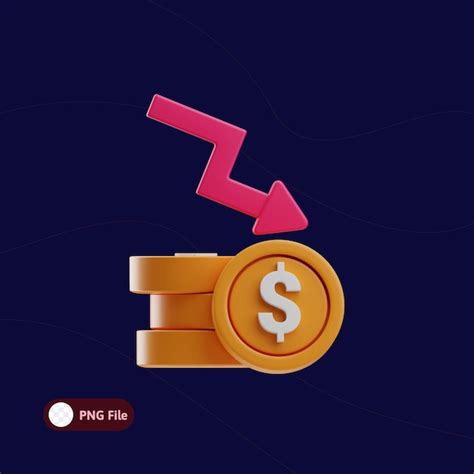 Premium PSD Finance Money Object Money Reduction In 3D Illustration