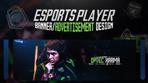 Photoshop Tutorial Esports Player Bannerad Design Youtube