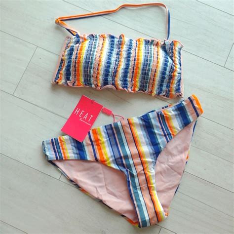 HEAT Swimwear Swim Heat Swimwear New Beach Cabana Bandeau Top Seamless Bottoms Bikini Poshmark