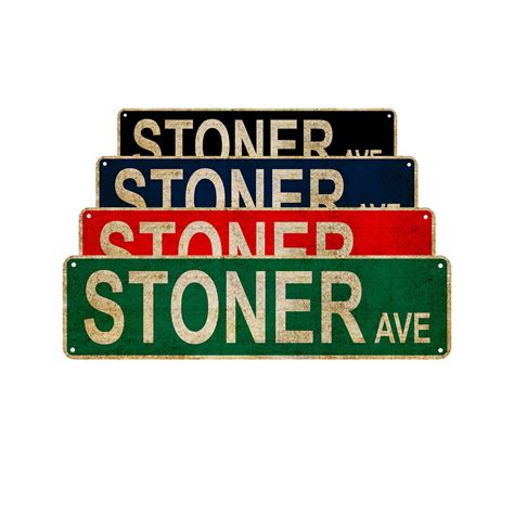 Stoner Ave Street Sign Rustic Vintage Retro Metal Decor Street Etsy