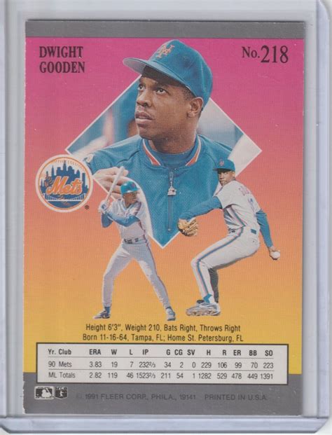 Dwight Gooden Fleer Ultra Baseball Mets Ebay