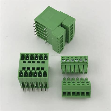 Double Rows Pluggable Pcb Terminal Block 3 81mm Pitch Two Layer Right