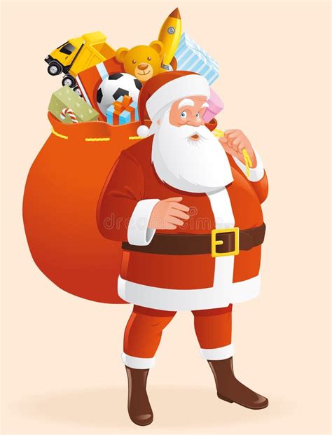 Santa Stock Vector Illustration Of Front Stand Happy 26618080