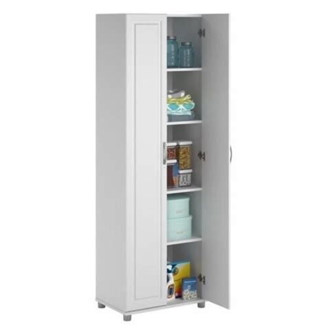 Bowery Hill 24 Transitional Engineered Wood Storage Cabinet In White 1