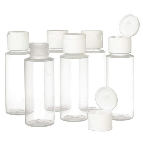 Oz Clear Plastic Empty Bottles With Flip Cap Bpa Free Set Of Travel