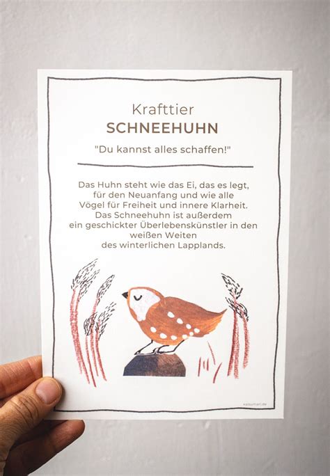 Krafttier Schneehuhn Maxikarte Miniposter Kaisumari Kunstwerke