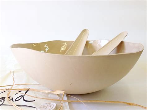 White Bowl Cream Bowl Large Salad Ceramic Bowl Open Bowl Etsy Israel