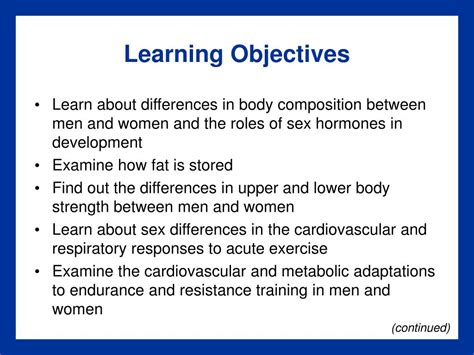 Ppt Sex Differences In Sport And Exercise Powerpoint Presentation