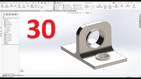 تمارين علي سوليدووركس 2024 تمرين رقم 30 Solidworks Exercise 30