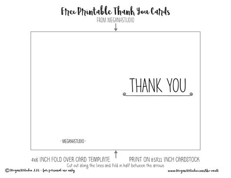 Free Printable Thank You Cards Meganhstudio