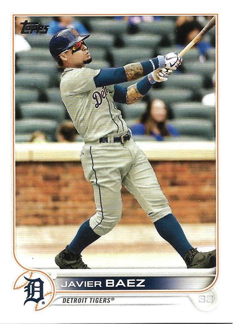 Javier Baez 2022 Topps 571 Detroit Tigers Baseball Card