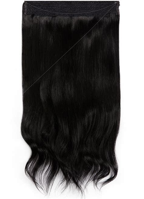 22 Inch Halo Hair Extensions 1 Jet Black