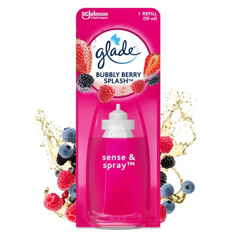 Glade Sense Spray Recharge Bubbly Berry Splash Infus Aux Huiles