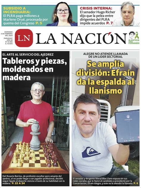 Periódico La Nación Paraguay Periódicos De Paraguay Edición De