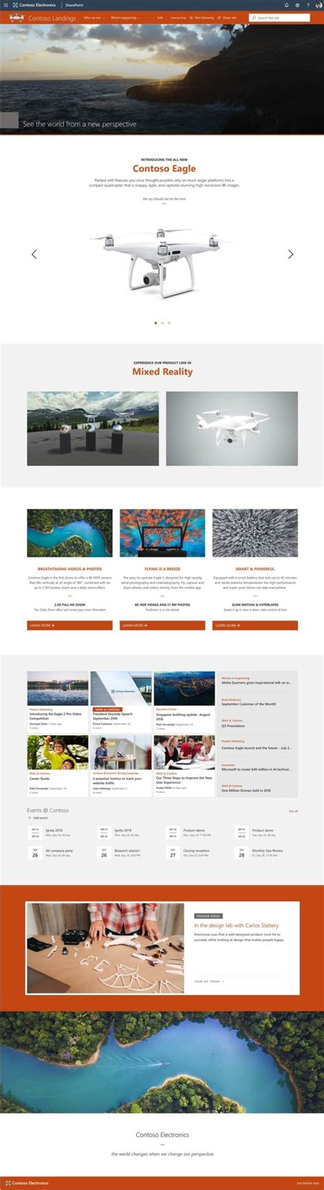 Great Examples Of Modern Sharepoint Intranet Microsoft Atwork