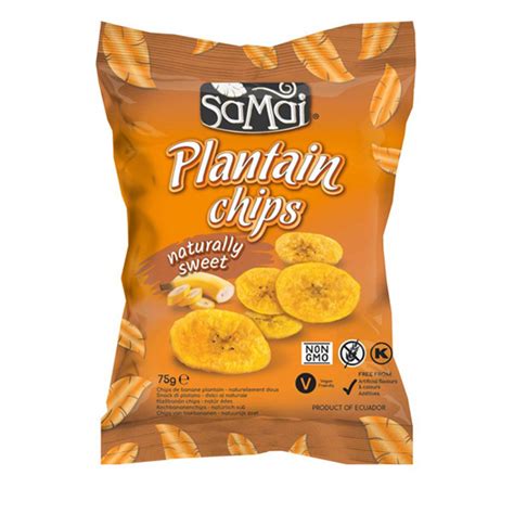 Samai Plantain Chips Naturally Sweet Bakbananen Chips G