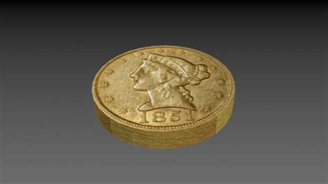 Coin Free 3d Model Obj Blend Fbx Free3d