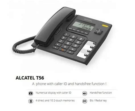 Alcatel T56 Corded Landline Phone With Caller Id And Handsfree (Black ...