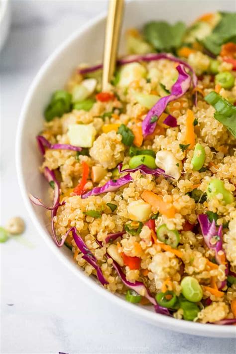 Thai Quinoa Salad With Sesame Ginger Dressing Joyful Healthy Eats